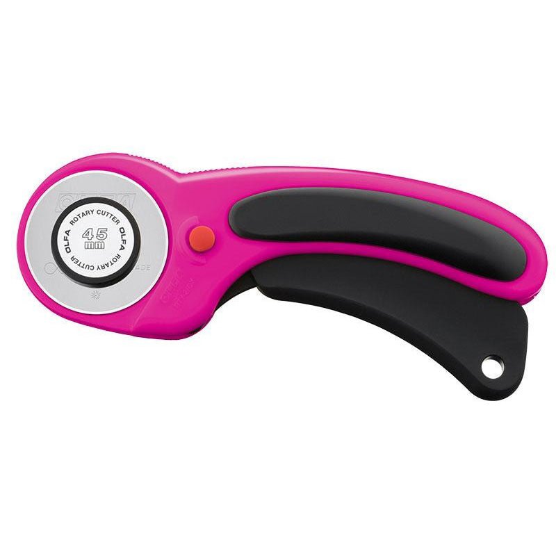 Olfa Ergonomic 45MM Rotary Cutter in Magenta - Olfa from Fort Worth Fabric Studio