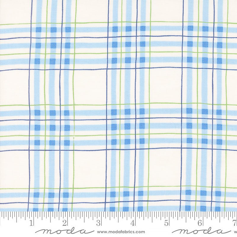 On Lake Time Checks & Plaids Cloud White - Moda from Fort Worth Fabric Studio