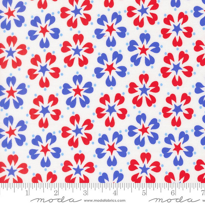 On The Porch Floral Star Cloud - Moda from Fort Worth Fabric Studio