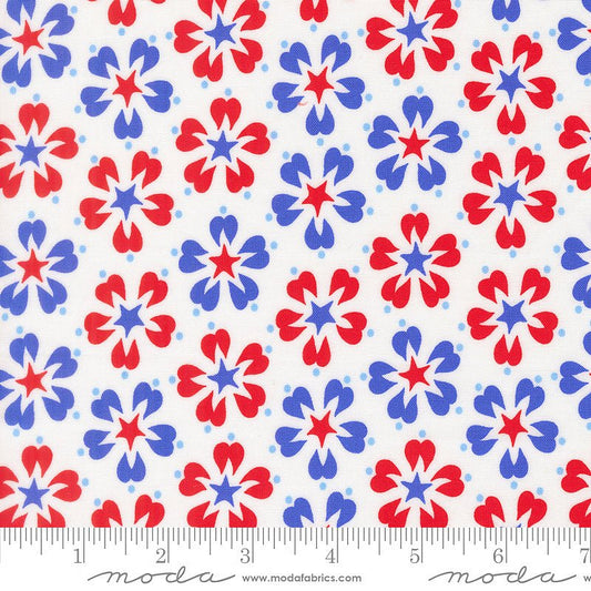 On The Porch Floral Star Cloud - Moda from Fort Worth Fabric Studio