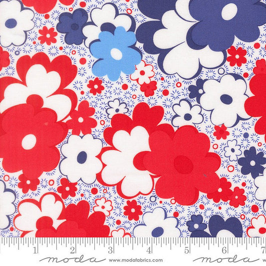 On The Porch Freedom Florals Cloud - Moda from Fort Worth Fabric Studio