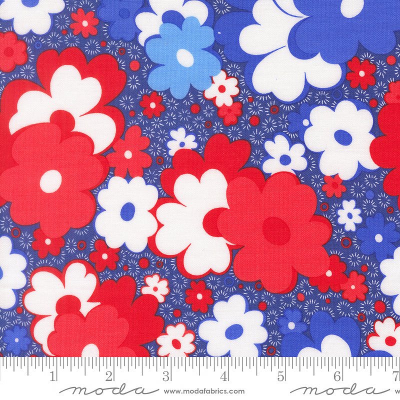 On The Porch Freedom Florals Navy - Moda from Fort Worth Fabric Studio