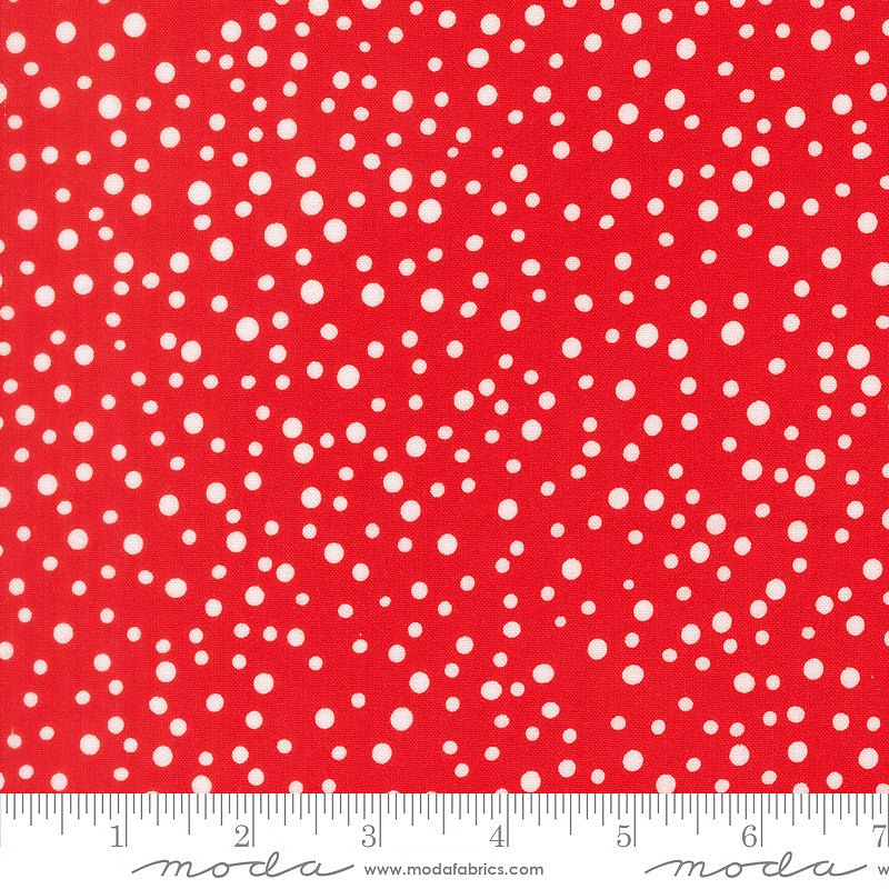 On The Porch Rain Dots Country Red - Moda from Fort Worth Fabric Studio