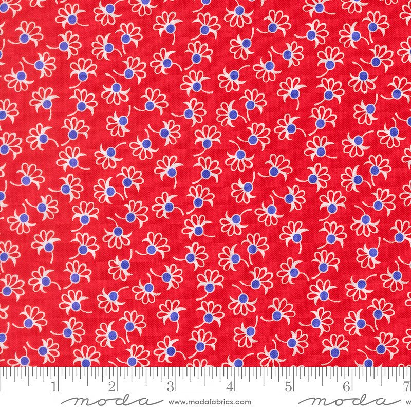 On The Porch Wishes Country Red - Moda from Fort Worth Fabric Studio