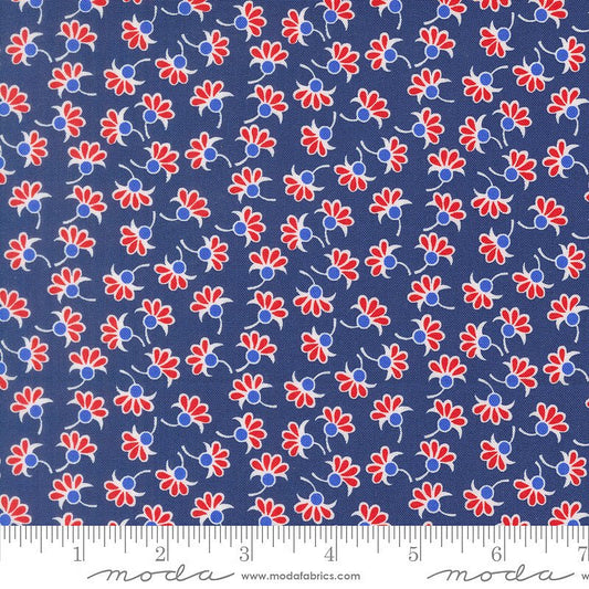 On The Porch Wishes Navy - Moda from Fort Worth Fabric Studio