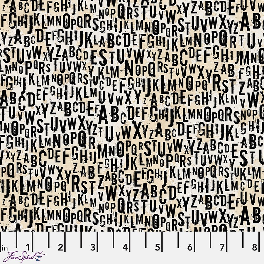 On Your Mark Chain Letter Paper - Free Spirit from Fort Worth Fabric Studio