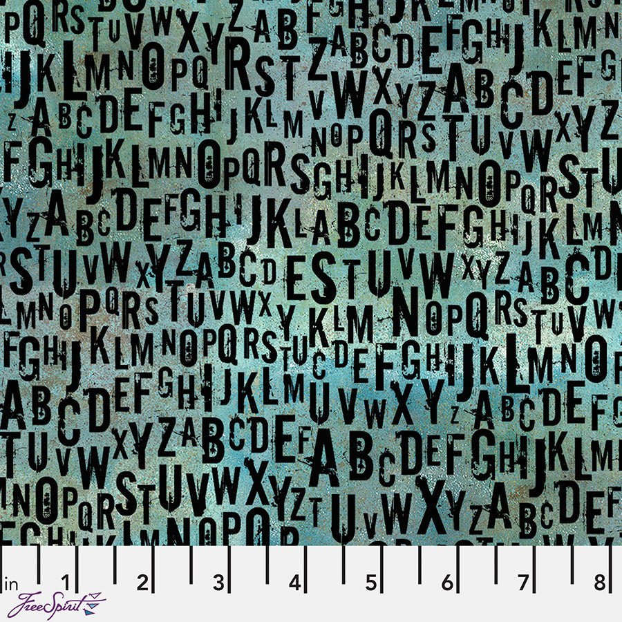 On Your Mark Chain Mail Seafoam - Free Spirit from Fort Worth Fabric Studio