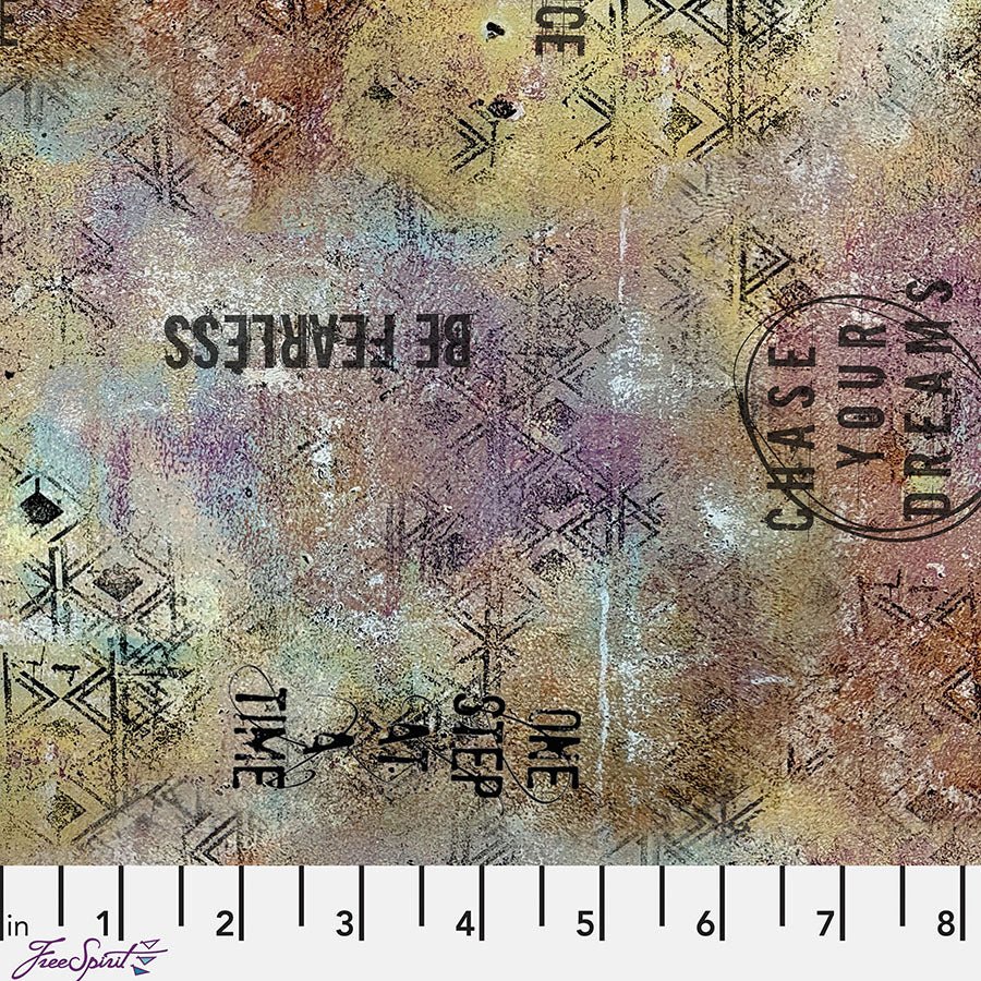 One Layer Away Affirmations Lilac - Free Spirit from Fort Worth Fabric Studio
