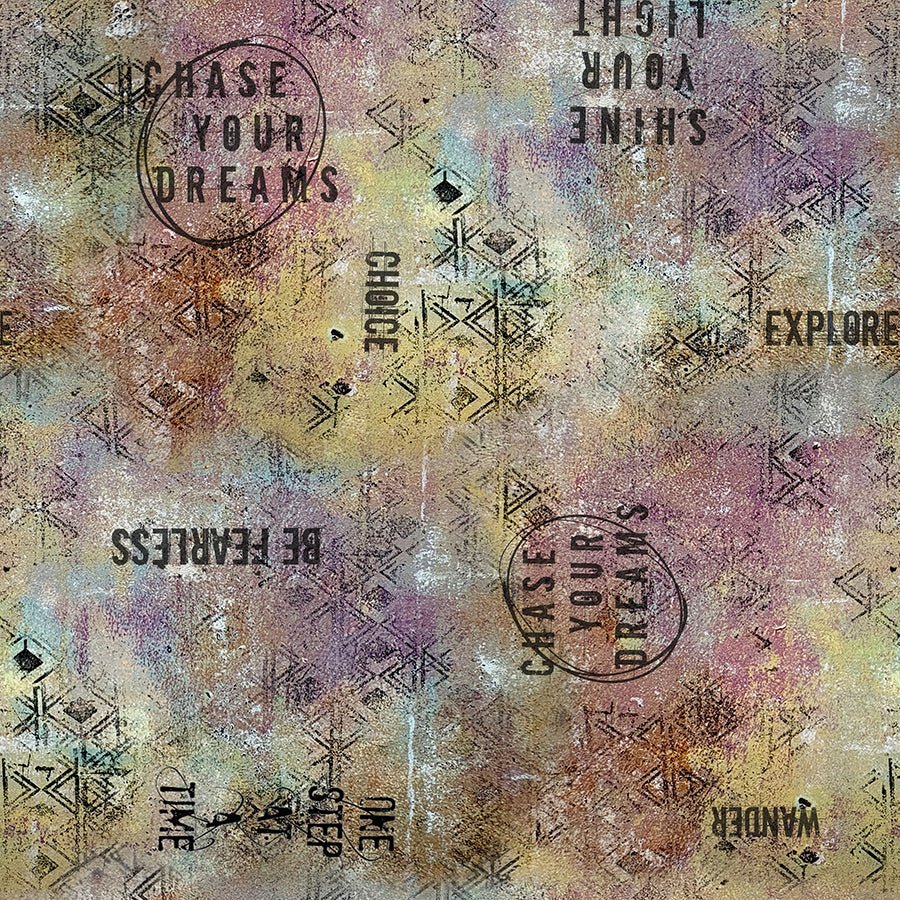 One Layer Away Affirmations Lilac - Free Spirit from Fort Worth Fabric Studio