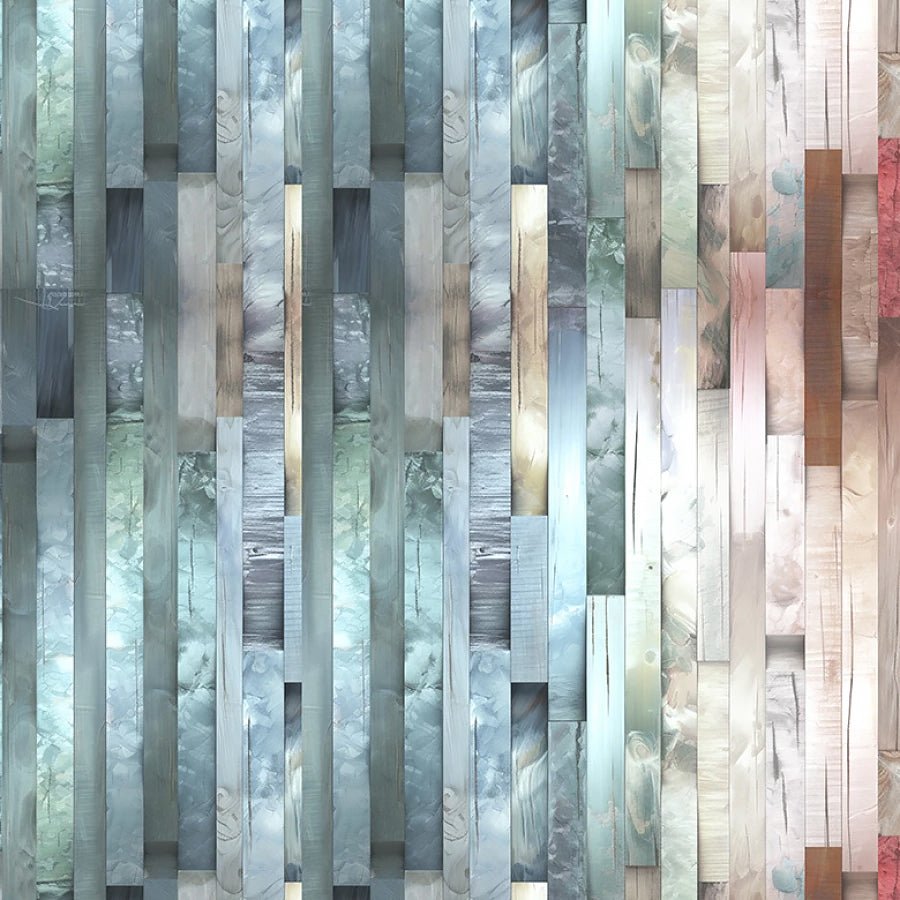 Out of the Woodwork Hardwood Floor Turquoise - Studio E from Fort Worth Fabric Studio