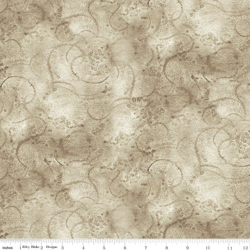 Painter's Watercolor Swirl Gray - Riley Blake from Fort Worth Fabric Studio
