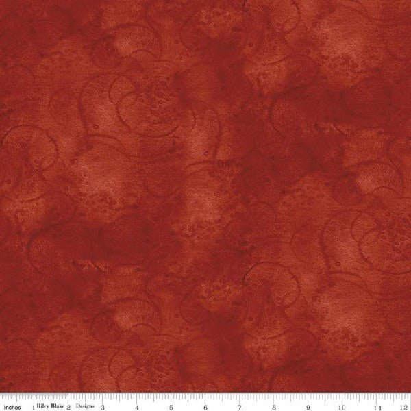 Painter's Watercolor Swirl Red - Riley Blake from Fort Worth Fabric Studio