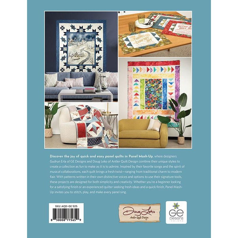 Panel Mashup! Quilt Book by Gudrun Erla and Doug Leko - Antler Quilt Design from Fort Worth Fabric Studio