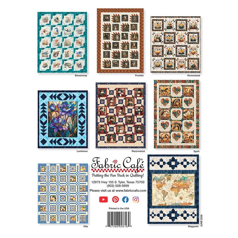 Panel Pizzazz 3-Yard Quilts Quilt Book from Fabric Cafe - Fabric Cafe from Fort Worth Fabric Studio