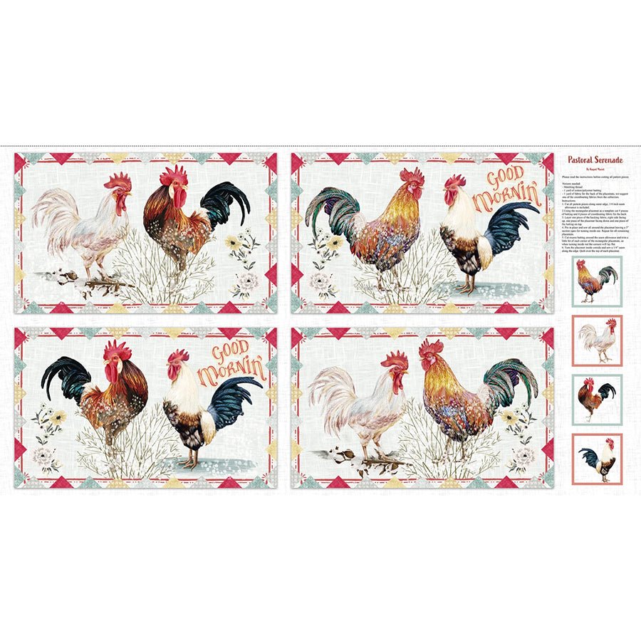Pastoral Serenade 24" Placemat Panel Multi - Blank Quilting from Fort Worth Fabric Studio