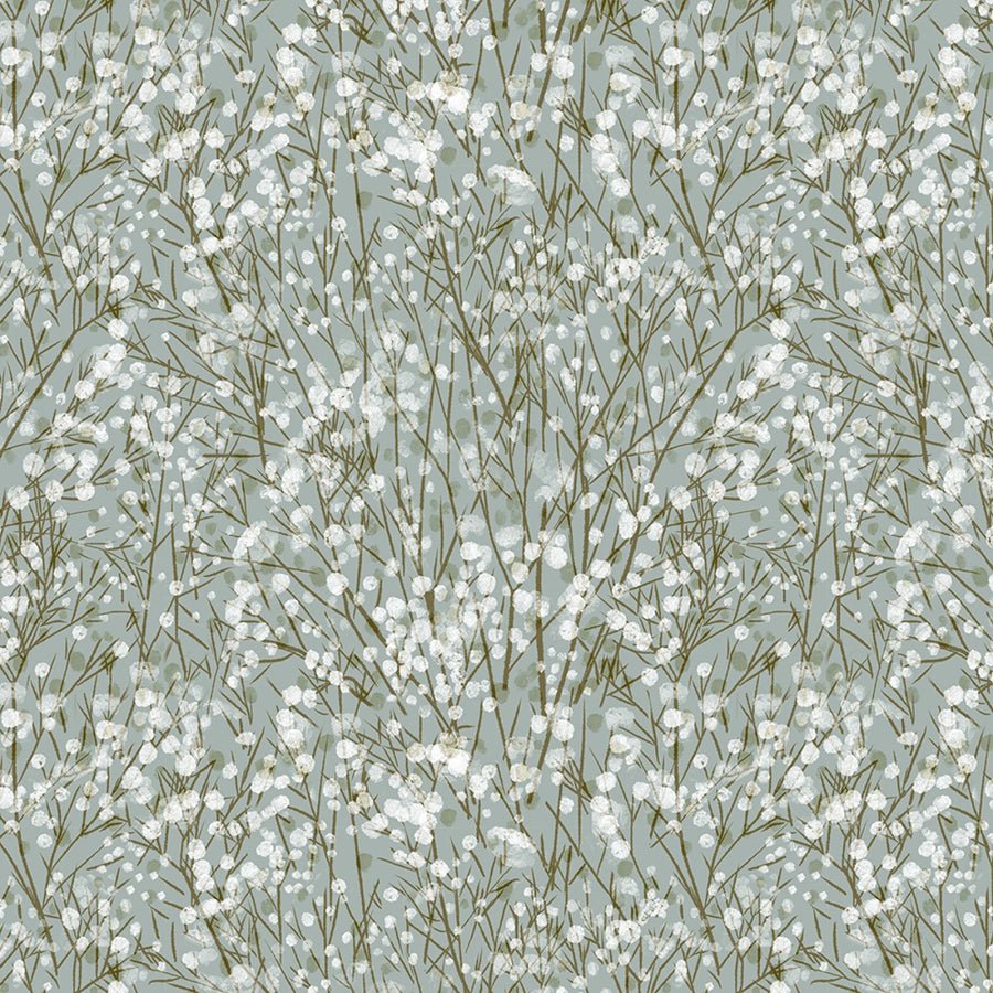 Pastoral Serenade Cotton Plants Sage - Blank Quilting from Fort Worth Fabric Studio