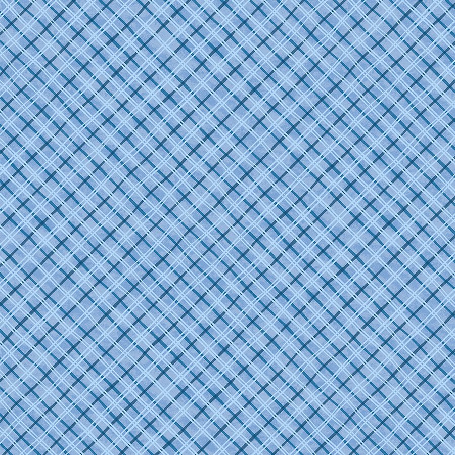 Paws at Play Plaid Blue - Wilmington Prints from Fort Worth Fabric Studio