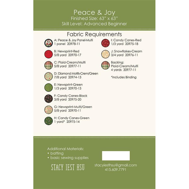 Peace & Joy Quilt Pattern by Stacy Iest Hsu - Stacy Iest Hsu from Fort Worth Fabric Studio
