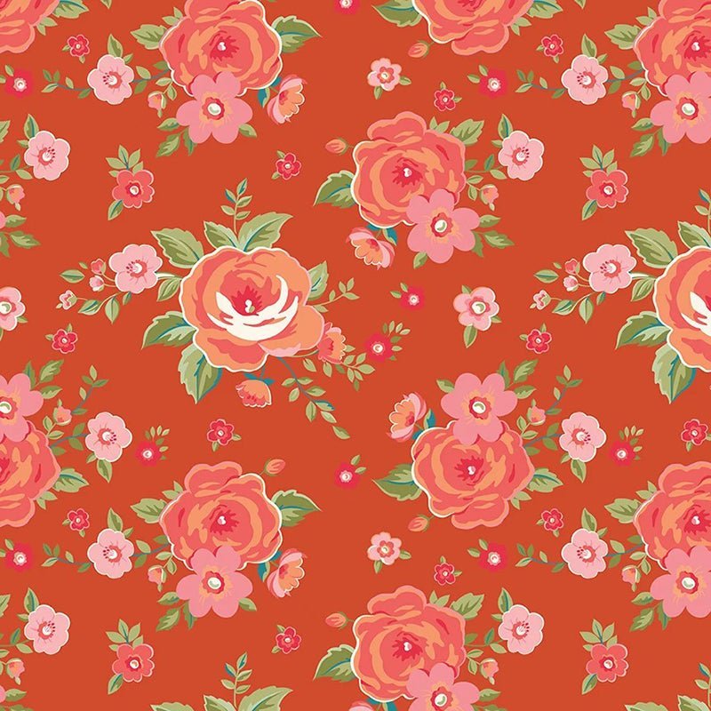Peach Cobbler Heirloom Cinnamon – Remnant 10″ × 44″ - Riley Blake from Fort Worth Fabric Studio
