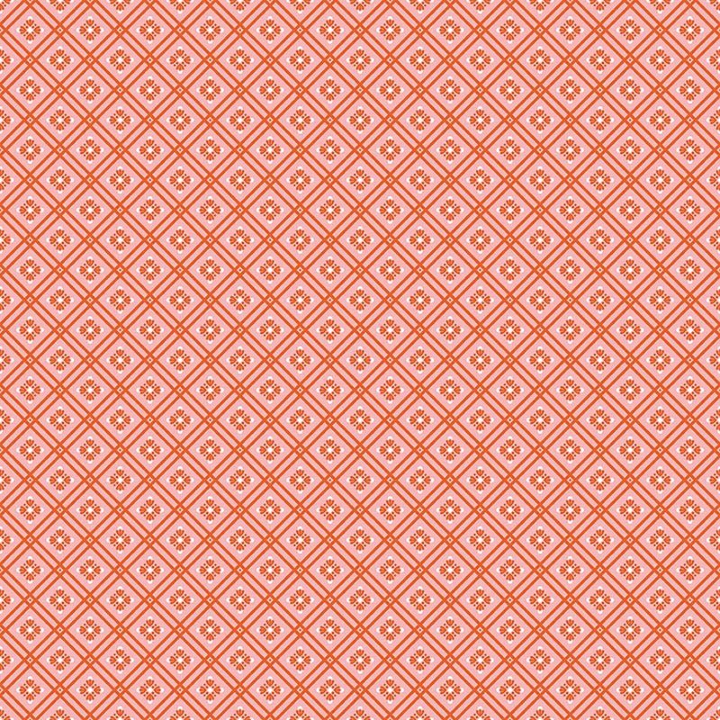 Peach Cobbler Meadow Pink – Remnant 12″ × 44″ - Riley Blake from Fort Worth Fabric Studio