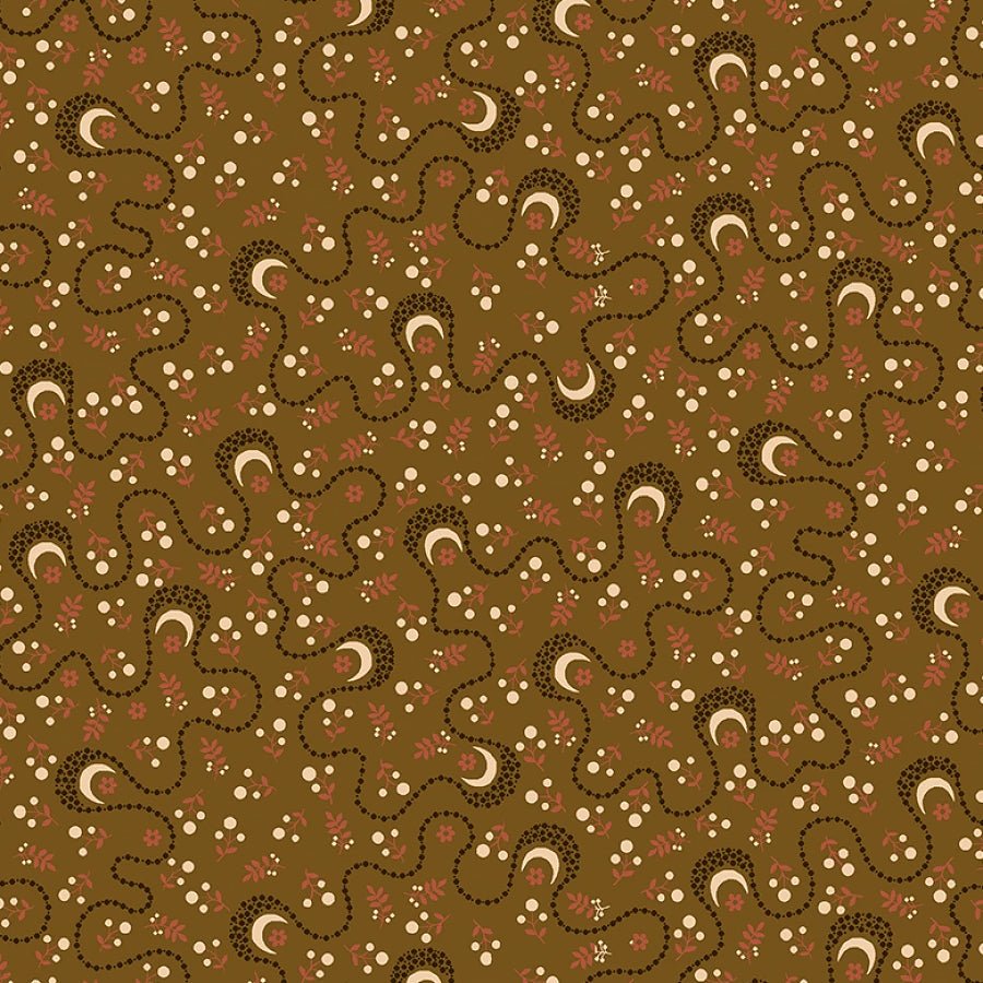 Pennyberry Farm Stippled Vines Brown - Henry Glass from Fort Worth Fabric Studio