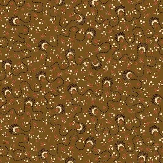 Pennyberry Farm Stippled Vines Brown - Henry Glass from Fort Worth Fabric Studio