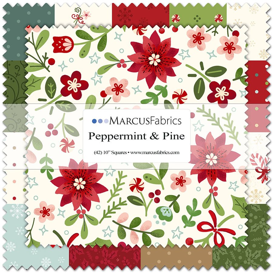 Peppermint & Pine 10" Squares - Marcus Fabrics from Fort Worth Fabric Studio