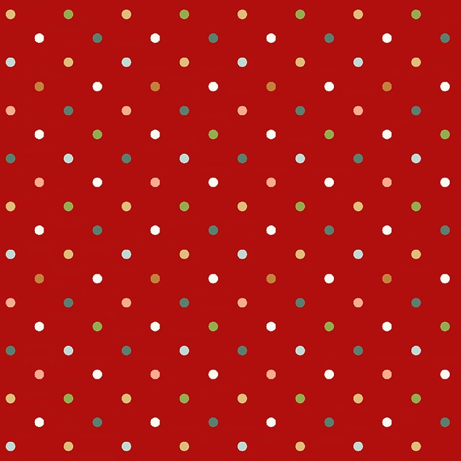 Peppermint & Pine Dots Red - Marcus Fabrics from Fort Worth Fabric Studio