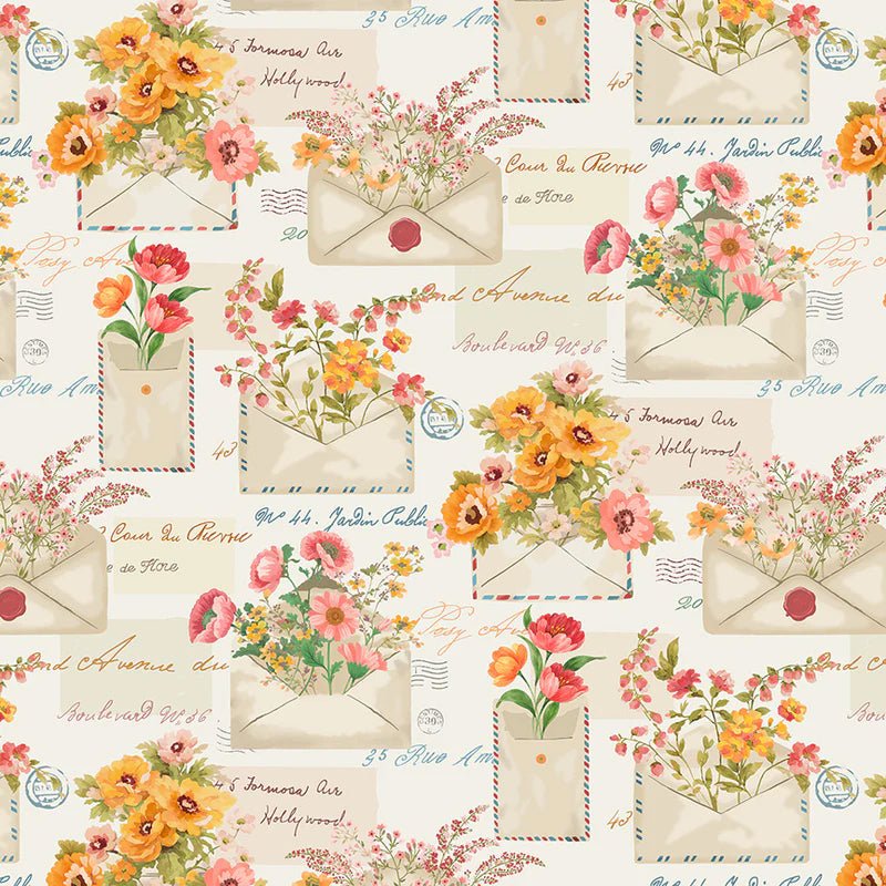 Petal Post Dear Darling Ivory - Windham from Fort Worth Fabric Studio