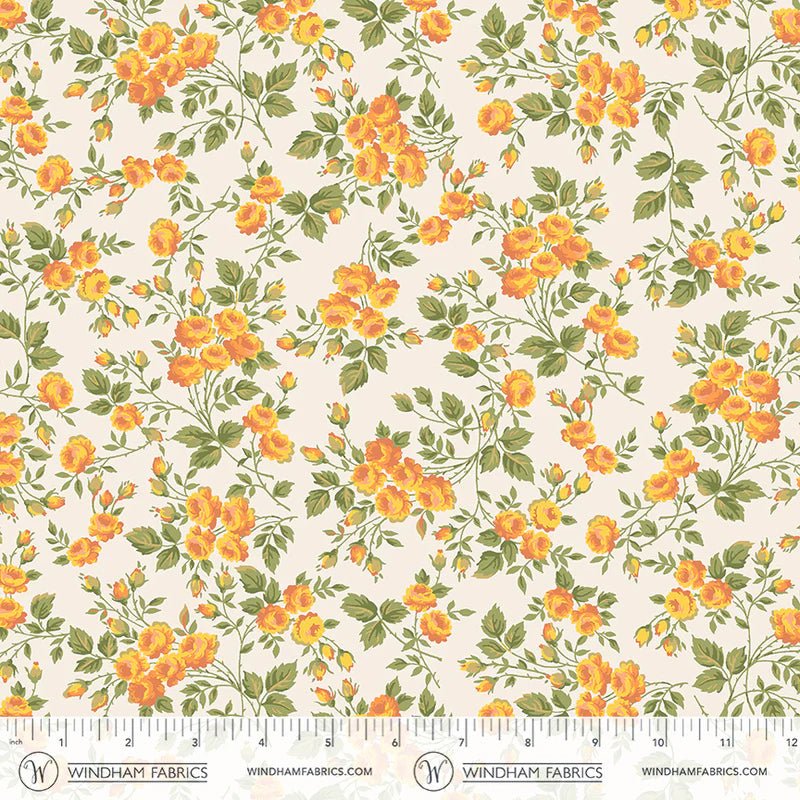Petal Post Petite Roses Cream - Windham from Fort Worth Fabric Studio