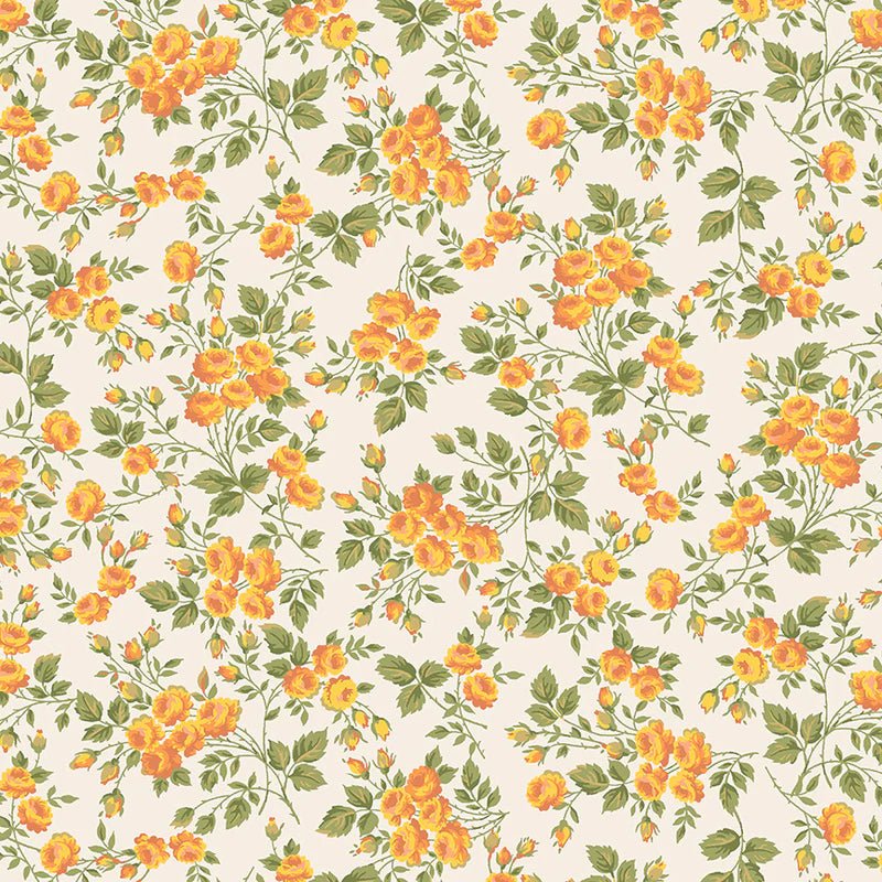 Petal Post Petite Roses Cream - Windham from Fort Worth Fabric Studio