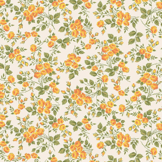 Petal Post Petite Roses Cream - Windham from Fort Worth Fabric Studio
