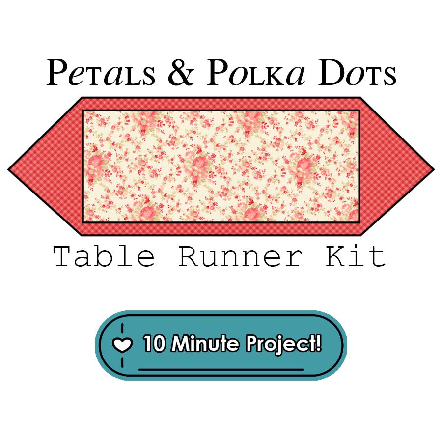 Petals & Polka Dots Table Runner Kit Moda - Moda from Fort Worth Fabric Studio
