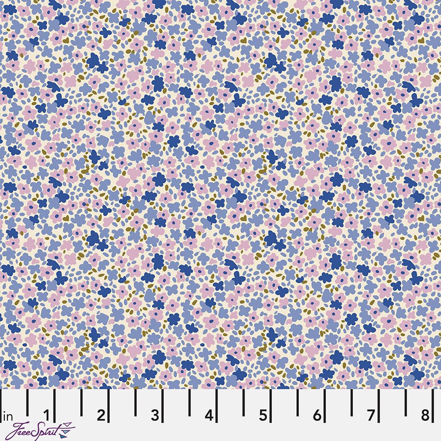Petite Prints Ditsy Periwinkle - Free Spirit from Fort Worth Fabric Studio