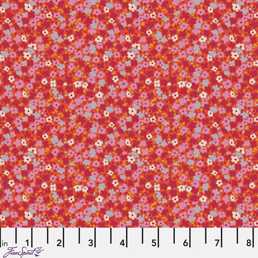 Petite Prints Ditsy Watermelon - Free Spirit from Fort Worth Fabric Studio