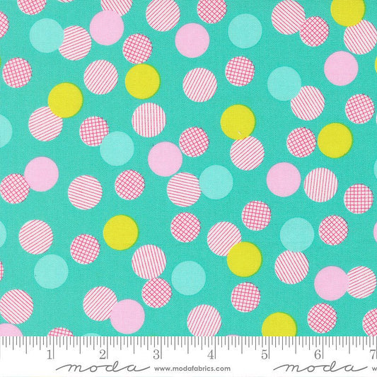 Pick Me! Playful Dot Aqua - Moda from Fort Worth Fabric Studio