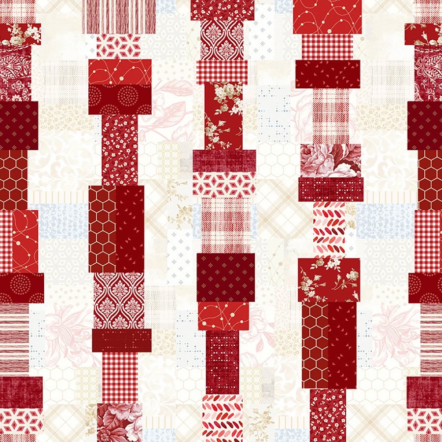 Pieces of America Stripe Ruby - Studio E from Fort Worth Fabric Studio