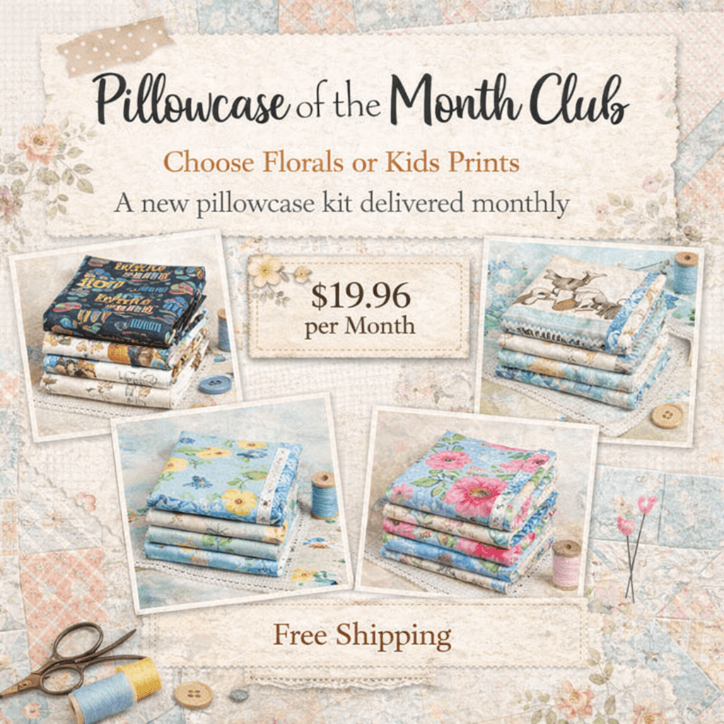 Pillowcase of the Month Club - Fort Worth Fabric Studio from Fort Worth Fabric Studio