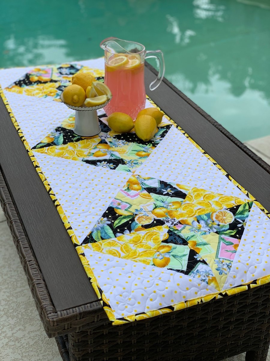 Pin-Tucked Pinwheel Table Runner | PDF Pattern - Fort Worth Fabric Studio from Fort Worth Fabric Studio
