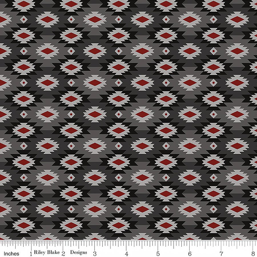 Pine Grove Geometric Gray - Riley Blake from Fort Worth Fabric Studio