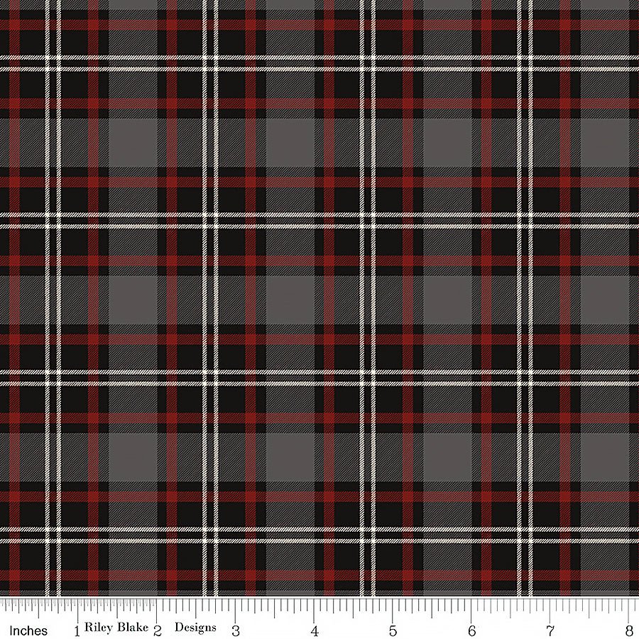 Pine Grove Plaid Black - Riley Blake from Fort Worth Fabric Studio