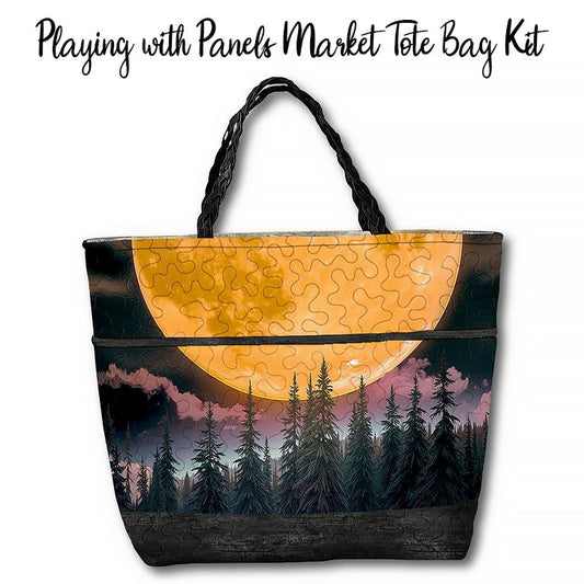 Playing with Panels Market Tote Bag Kit with Super Moon from Timeless Treasures - Timeless Treasures from Fort Worth Fabric Studio