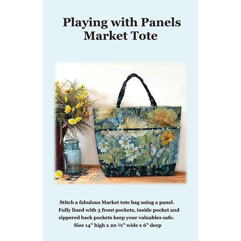 Playing with Panels Market Tote Pattern by J. Minnis Designs - J. Minnis Designs from Fort Worth Fabric Studio