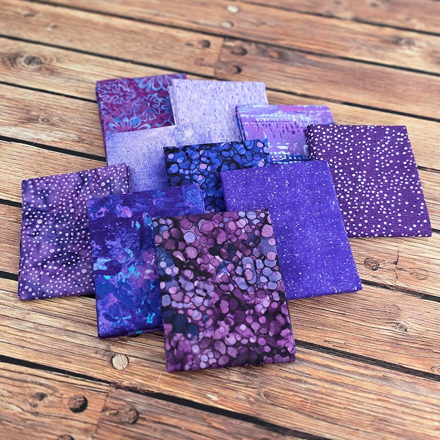 Plum Crazy Purple Fat Quarter Bundle FWFS Exclusive - Fort Worth Fabric Studio from Fort Worth Fabric Studio