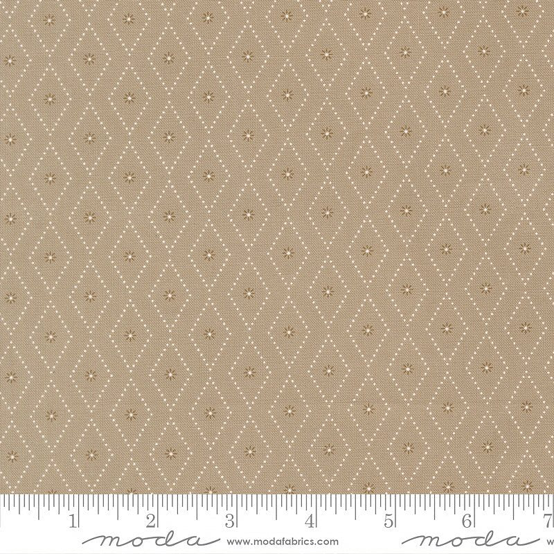 Poinsettia & Pear Argyle Blenders Stone - Moda from Fort Worth Fabric Studio