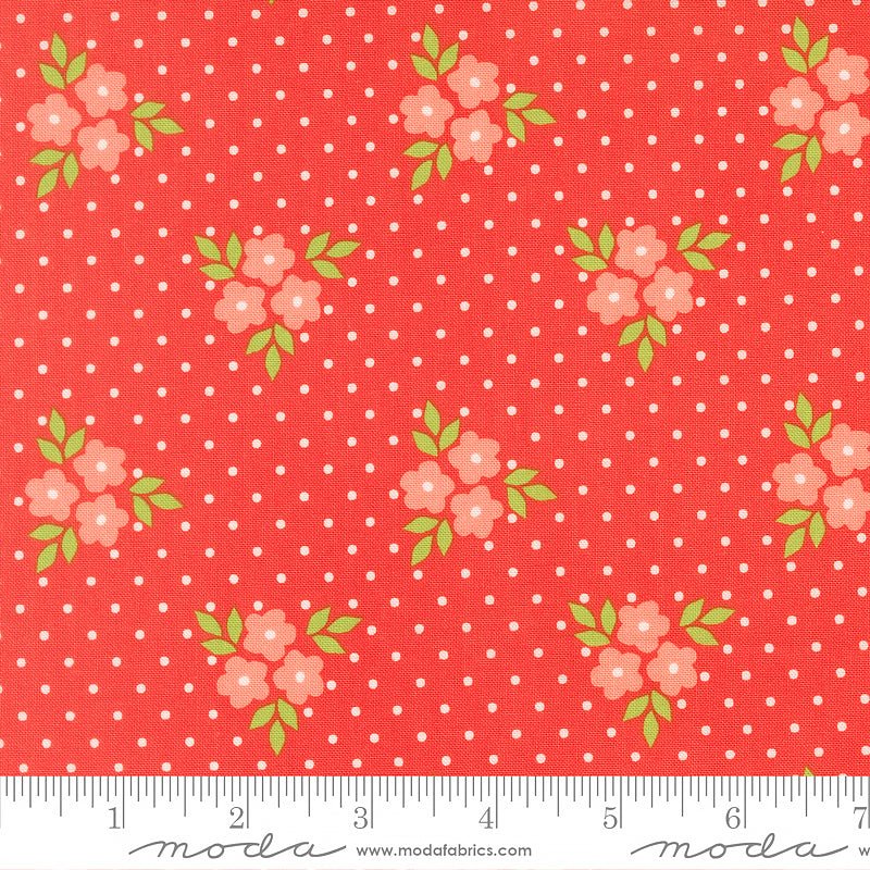 Poinsettia & Pear Bouquet Florals Geranium - Moda from Fort Worth Fabric Studio