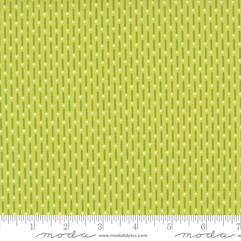 Poinsettia & Pear Candy Stripes Pistachio - Moda from Fort Worth Fabric Studio