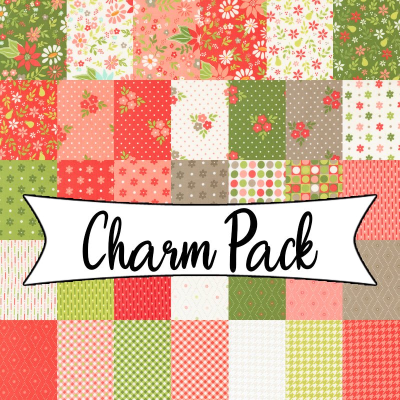 Poinsettia & Pear Charm Pack - Moda from Fort Worth Fabric Studio