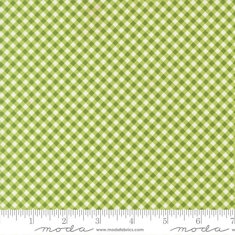 Poinsettia & Pear Checks & Plaids Fresh Grass – Remnant 40″ × 44″