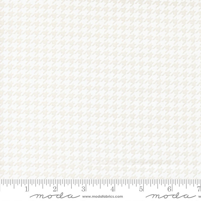 Poinsettia & Pear Houndstooth Blenders Cloud White - Moda from Fort Worth Fabric Studio